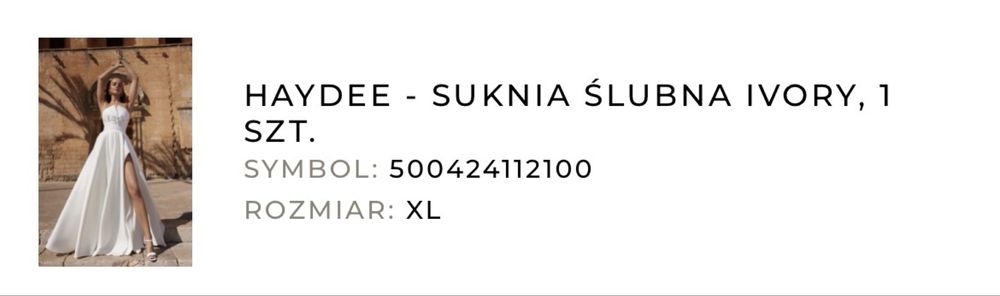 Suknia ślubna Lou Haydee | Rozmiar L/XL | Edycja Limitowana