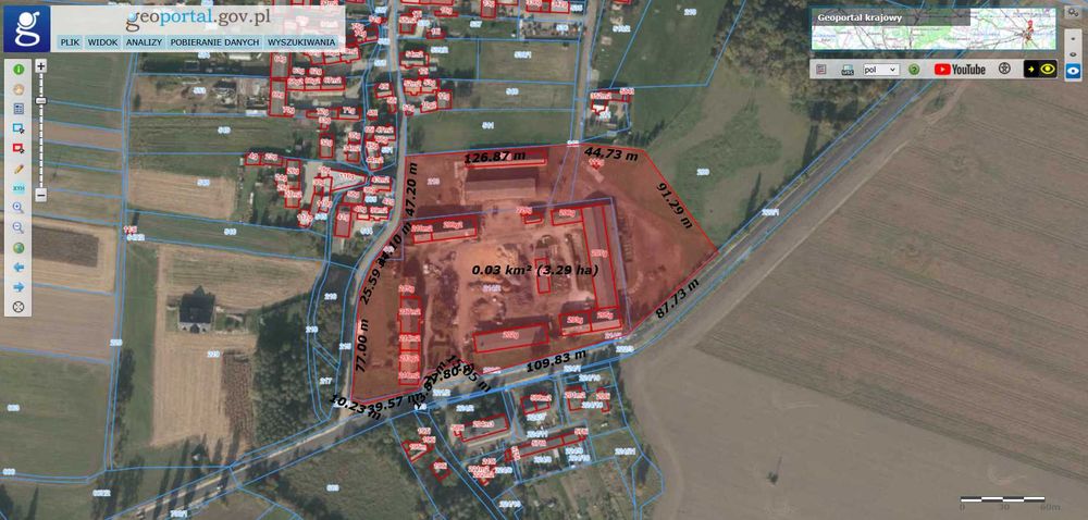 Działka inwestycyjna, Dawny PGR