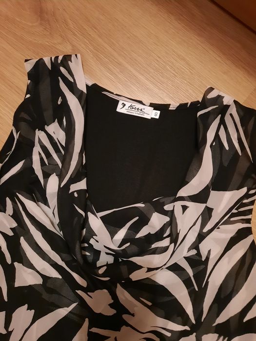 Vestido senhora preto e branco