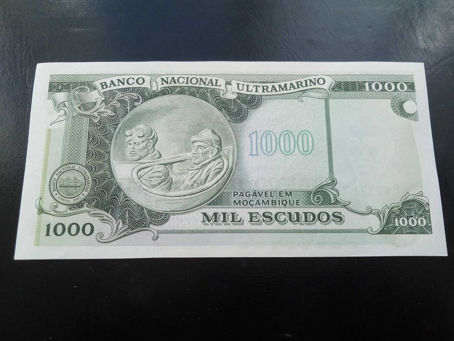 4 notas de Moçambique 50$/100$/500$/1000$ 1970/61/67/72 não circuladas