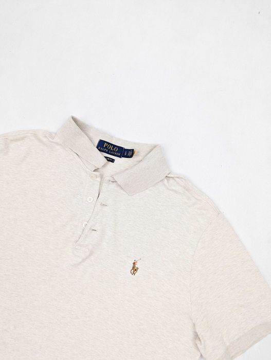 Polo Ralph Lauren beżowa koszulka polo L slim fit