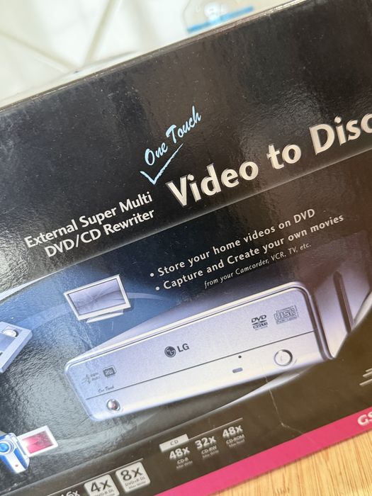 Gravador DVD Externo LG – Converte VHS e Vídeos Antigos para DVD (One Touch)