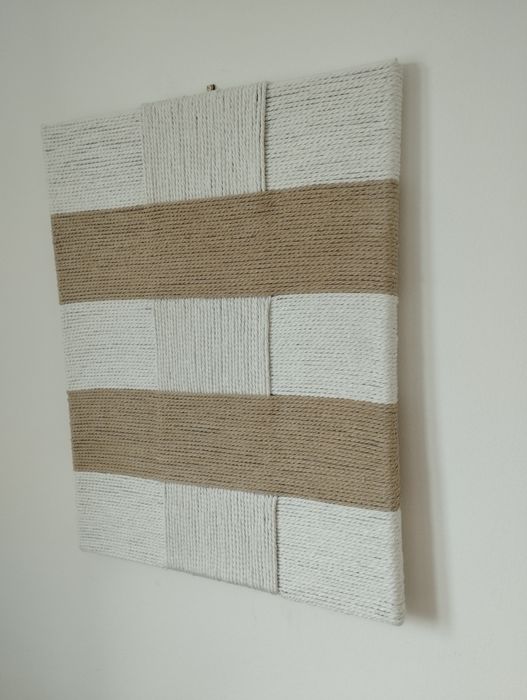 Quadro com corda macramé