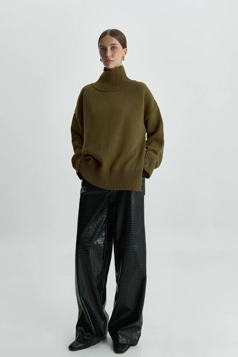 Штани-палаццо з еко-шкіри MOCKO