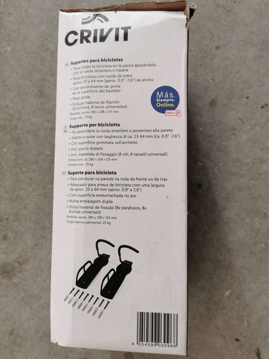 Suporte de parede para bicicletas.