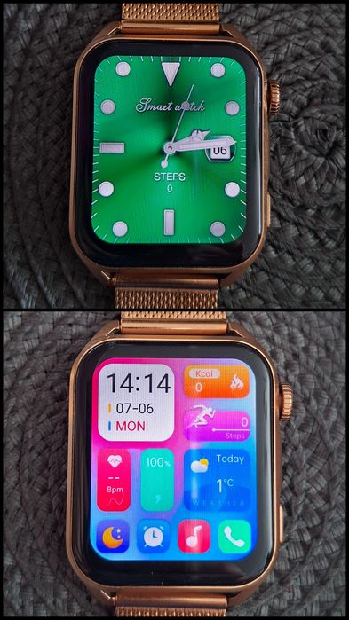 Smartwatch HK28 AMOLED rozmowy bluetooth wiele trybów dodatkowa opaska
