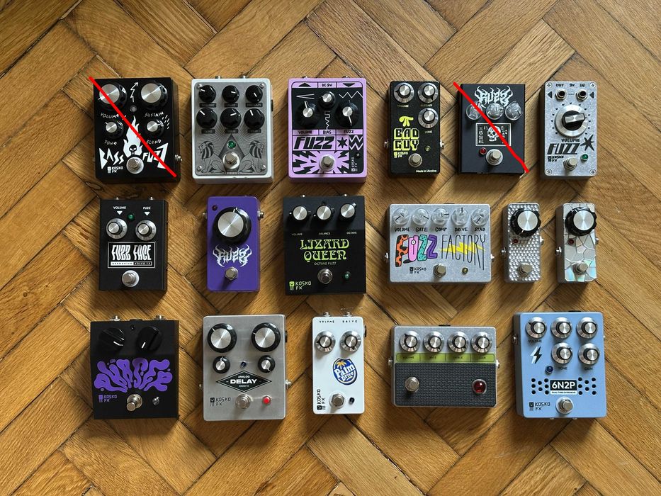Гітарні педалі, Fuzz, Overdrive, Distortion, Delay