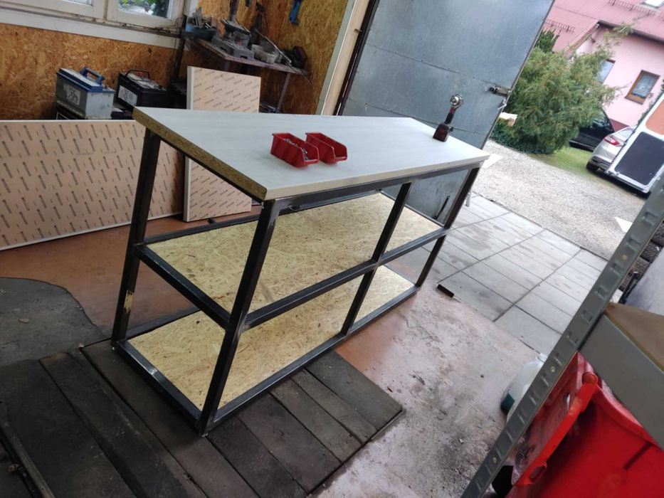 Mocny stół do garażu/warsztatu | Metalowa rama | HIT majsterkowiczów!