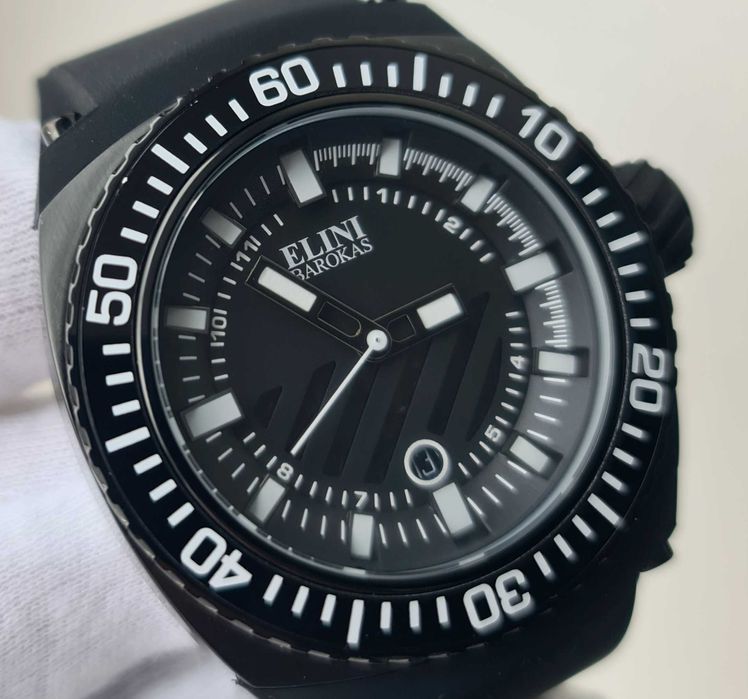 Чоловічий годинник Elini Barokas 12988 Swiss made Sapphitek 48 mm 100m