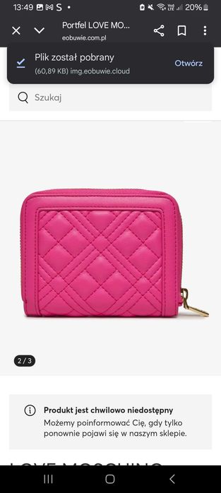 Oryginalny Portfel love moschino