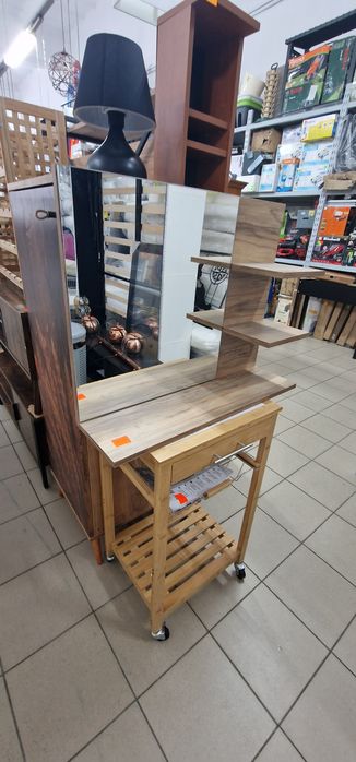 Szafka łazienkowa wisząca z lustrem i półkami 72x57x20