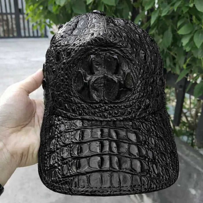 Бейсболка “Crocodile King” із натуральної шкіри крокодила