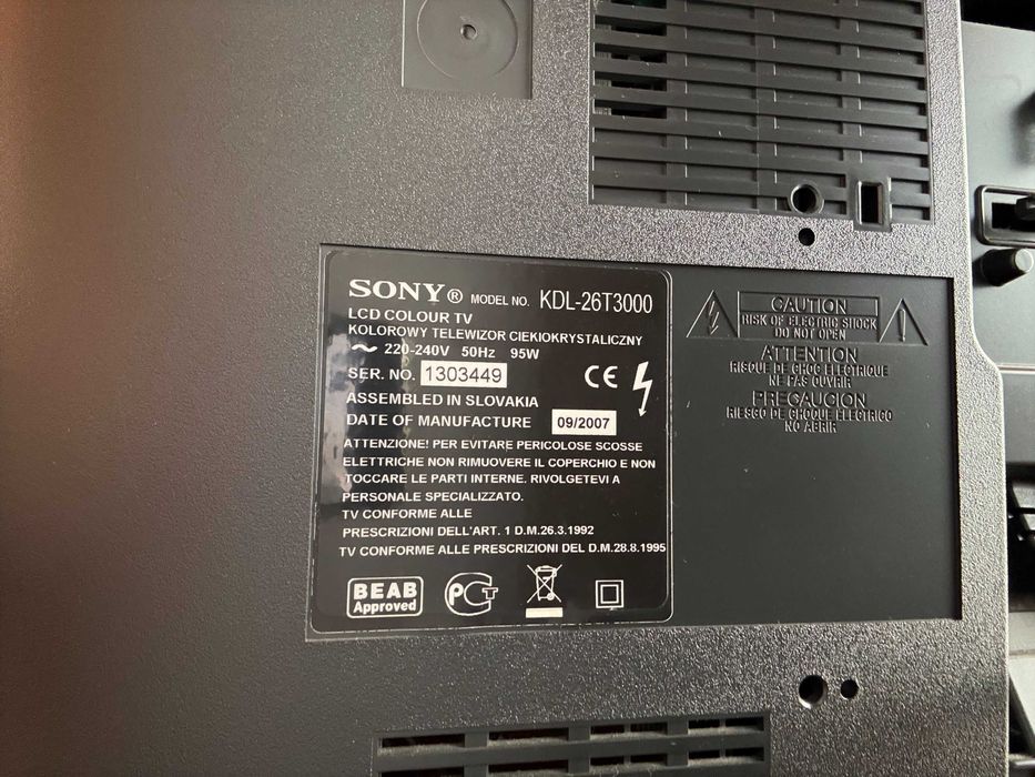 TV Sony Bravia KDL-26T3000 (26")