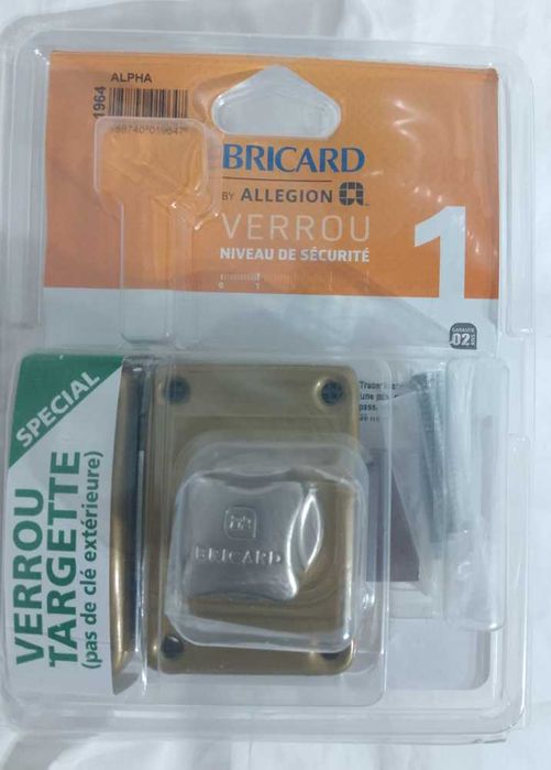 Bricard Fechadura com botão dourado