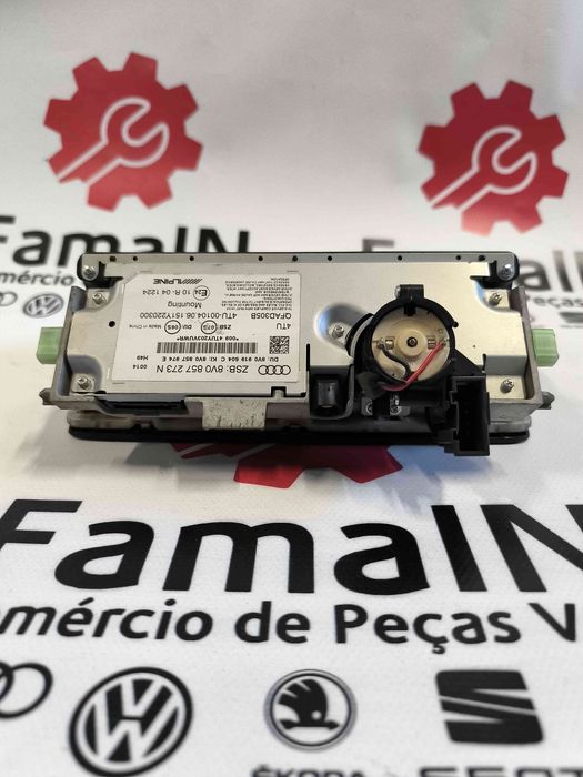 Display do Ar Condicionado / Rádio / GPS / DVD - 8V0857273N