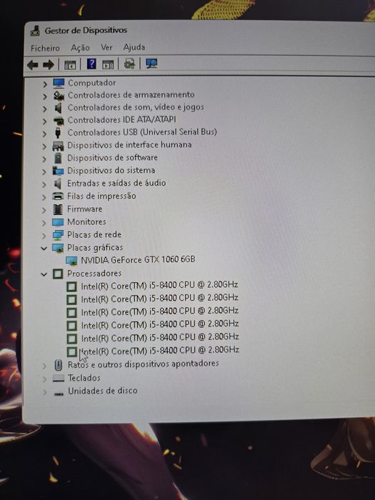 Computador&Monitor Asus 144hz, i5 8400, gtx 1060 6gb