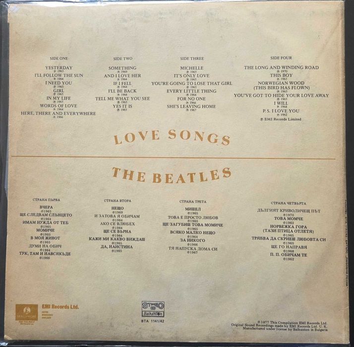 Love Songs The Beatles
