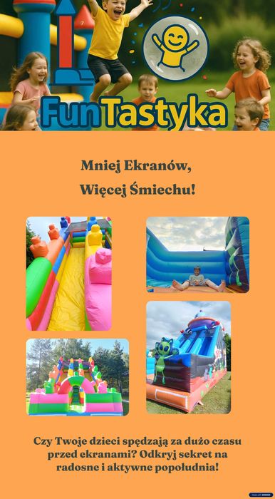 Zjeżdżalnie dmuchańce wynajem Grudziądz Gruta Wąbrzeźno wolne terminy