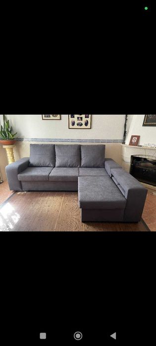 Sofá Novo 2.30x1.60 - 2 pufs na chaise longue