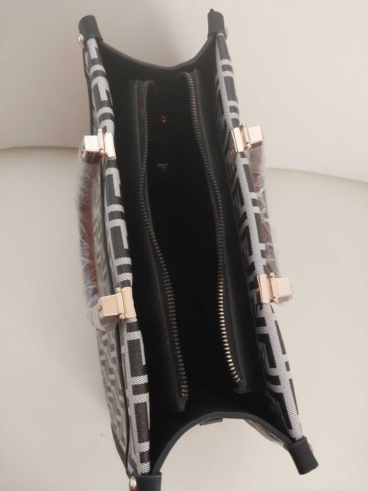 torebka elegancka - biało-czarna - nowa