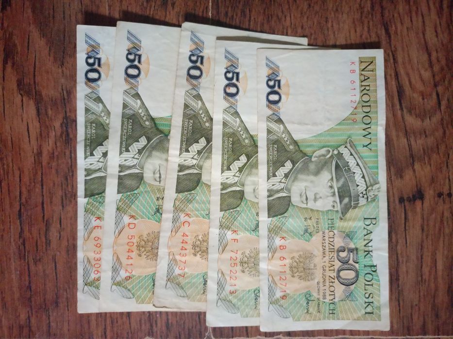 Banknot 50 złotych seria K  Karol Świerczewski rok 1988