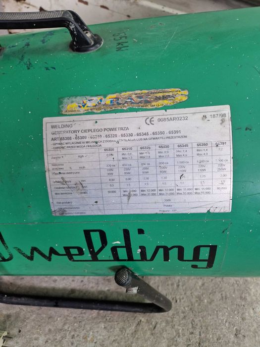 Nagrzewnica spalinowa 58 i 55kw