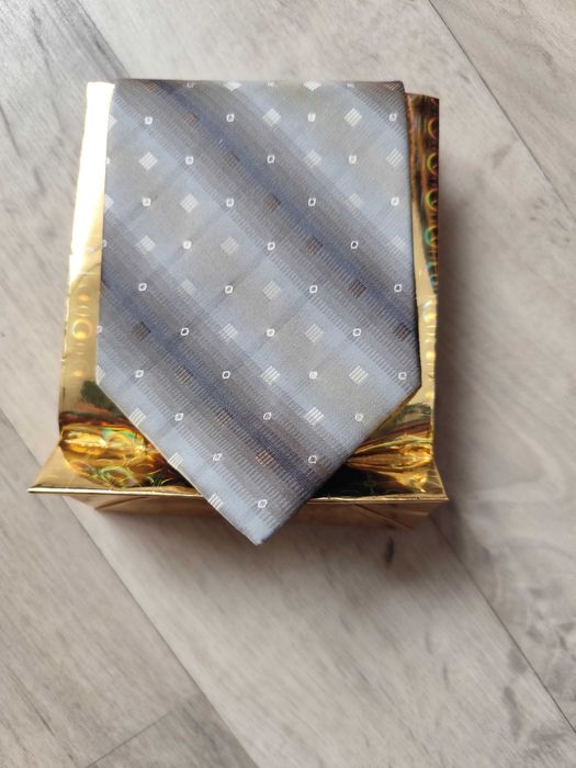 Krawat męski jasny brąz