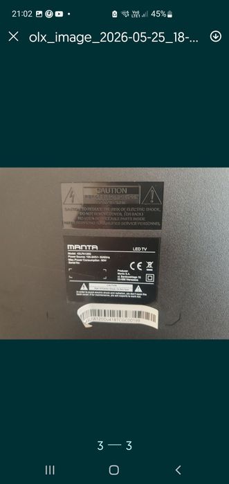 Manta 43LFA120D — 43 cale, LED, Full HD, Smart TV/Android TV.