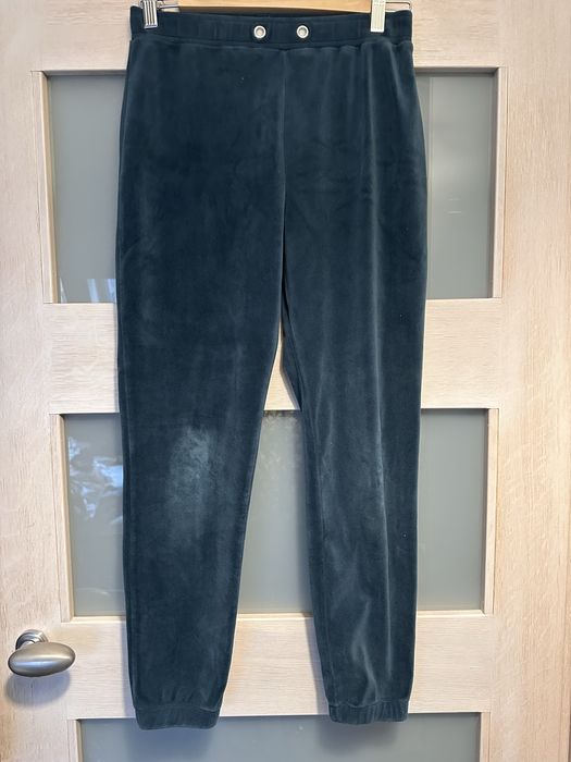 Aksamitne spodnie zielone