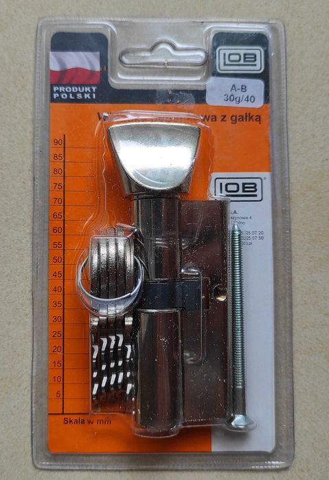 NOWA Wkładka Bębenkowa LOB z gałką A=30/B=40