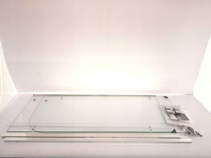 Parawan nawannowy dwuczęściowy EMKE 120 x 140 cm transparentny