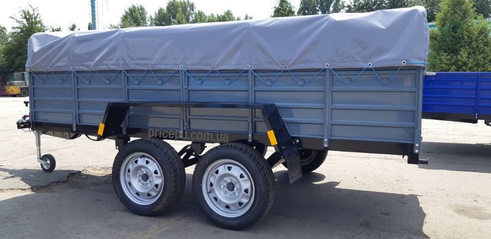 Причеп Двовісний. Гальмівний Двухосний прицеп легковий. Причіп 3.2*1.5