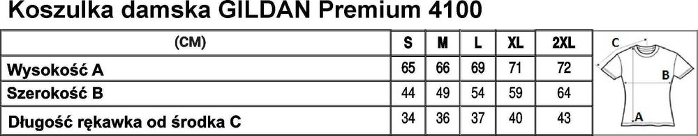 Koszulka damska GILDAN Premium Heliconia M