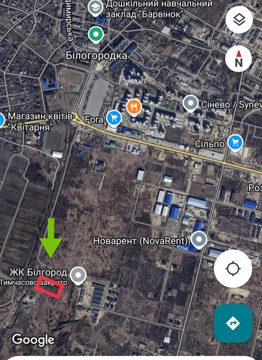 Ділянка ЦентрФора 600 м