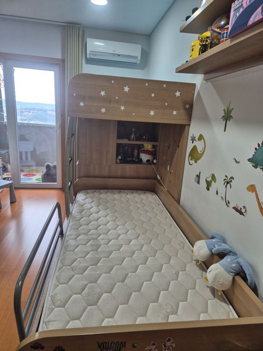 Cama beliche 1,90x90 com colchões