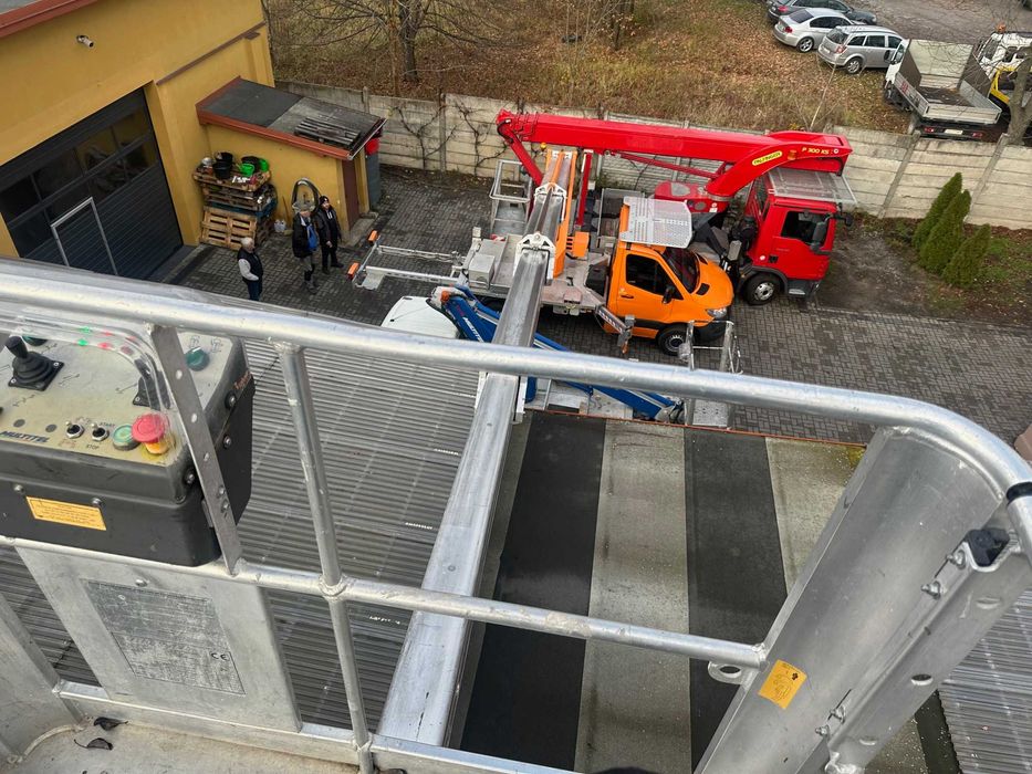 Podnośnik koszowy podest nożycowy zwyżka do 35m z operatorem lub bez