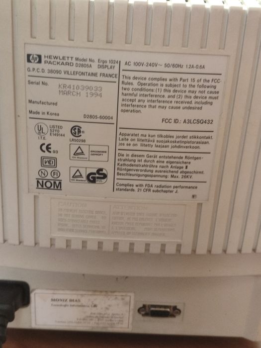 Monitor CRT HP Ergo 1024