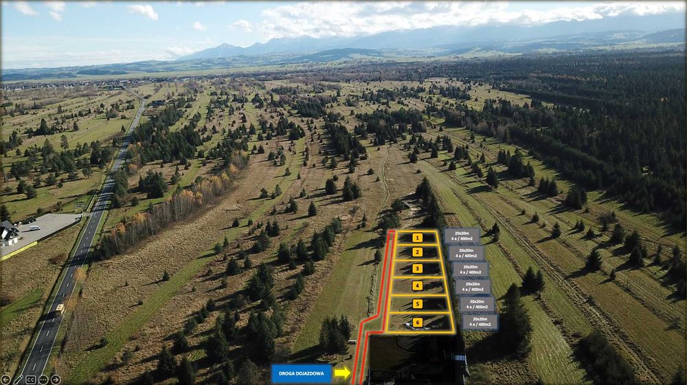 NAJEM DŁUGOTERMINOWY GRUNTU | Kamper / Glamping | Czarny Dunajec