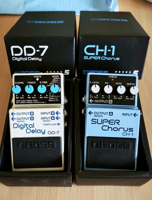 Pedais Boss Chorus Delay