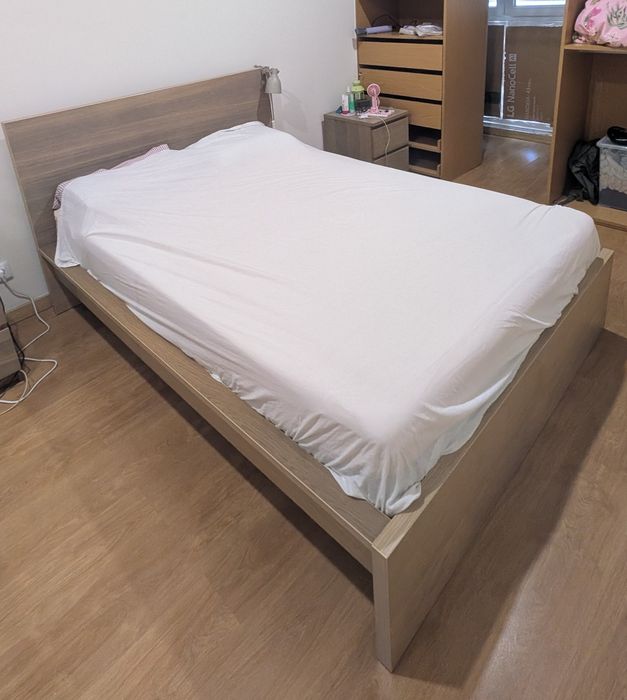 Estrutura de Cama IKEA MALM 140x200 (Carvalho )