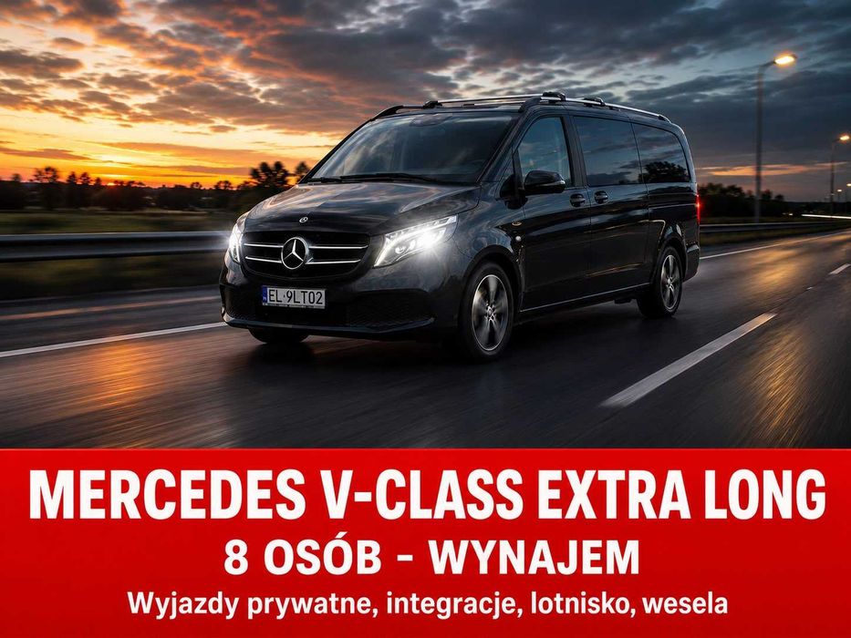 Wynajem Bus Osobowy Klasy VIP Mercedes V KLASA Extran Long  Długi