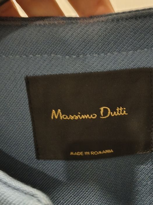 Casaco/Sobretudo Massimo Dutti Azul Petróleo - Minimalista - Excelent