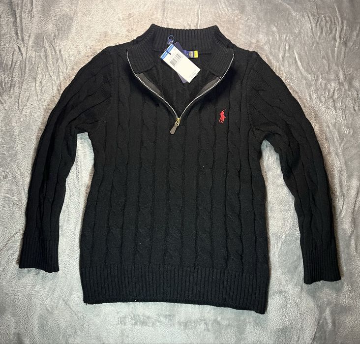 Sweater Polo Ralph Lauren Quarter-Zip – Preta (Nova)