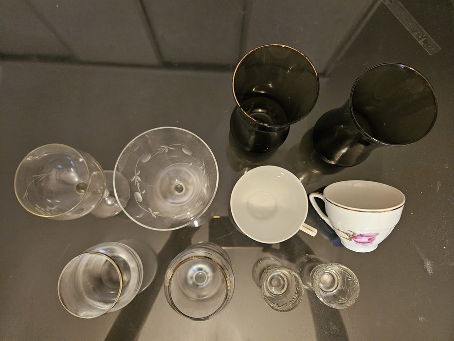 Szkło, kryształy, porcelana pamiatki PRL