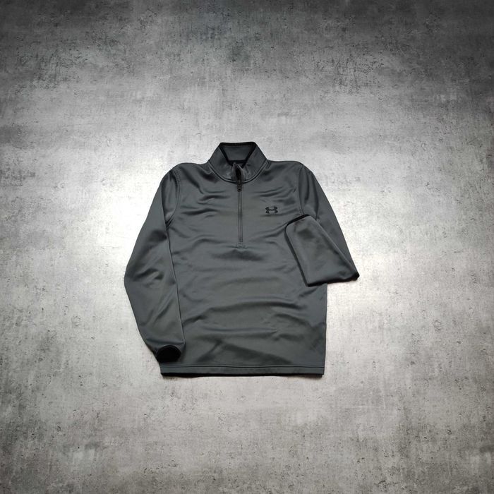 MĘSKA Bluza Sportowa Szara Stójka Suwak Siłownia Under Armour Logo