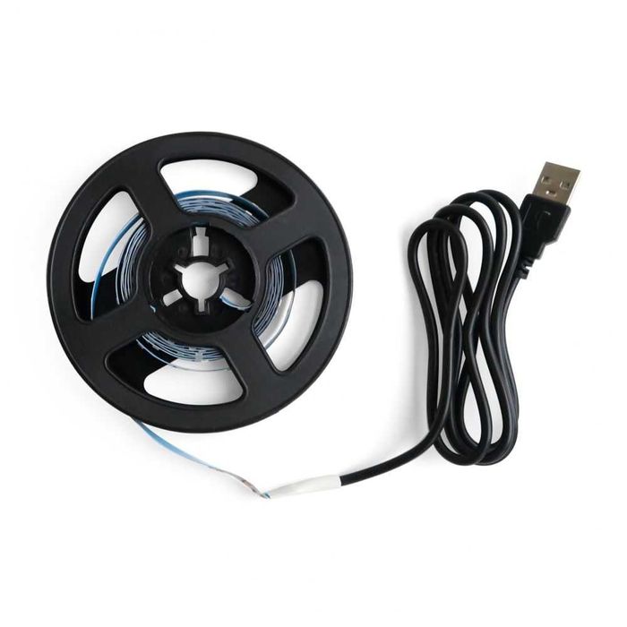 LED стрічка 3000K 5V 2м — тепле біле світло, USB живлення
