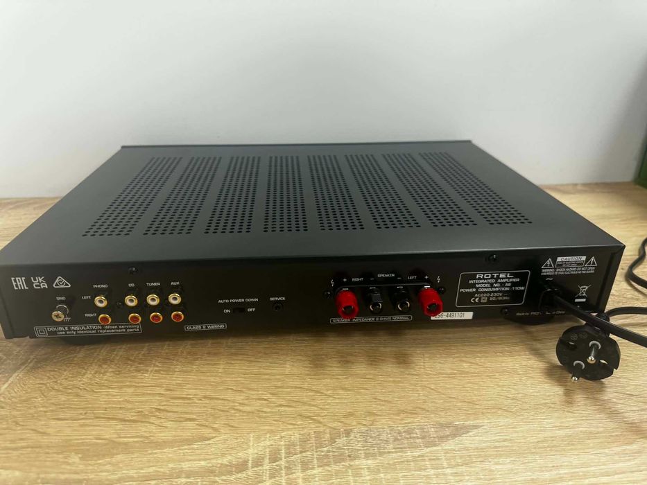 Rotel A8 wzmacniacz zintegrowany stereo, czarny OKAZJA! SUPER STAN