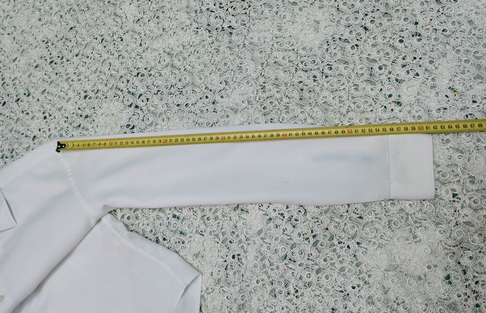 Biała koszula z grubszego materiału Zara M