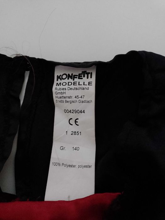 Strój karnawałowy WRÓŻKA CZAROWNICA WAMPIRZYCA WIEDŹMA  134/140 (15)