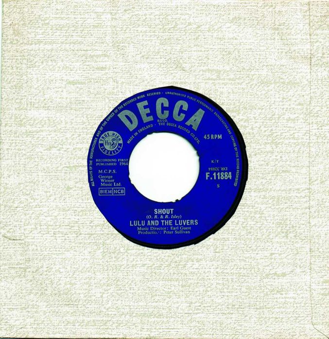 Lulu And The Luvers* – Shout -  7" 45 rpm - 1964